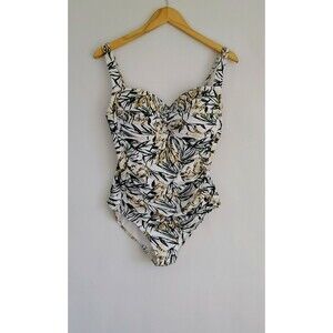 NIPTUCK SWIM Tropical Floral One Piece Swimsuit Multi Fit Cup Green Size 12